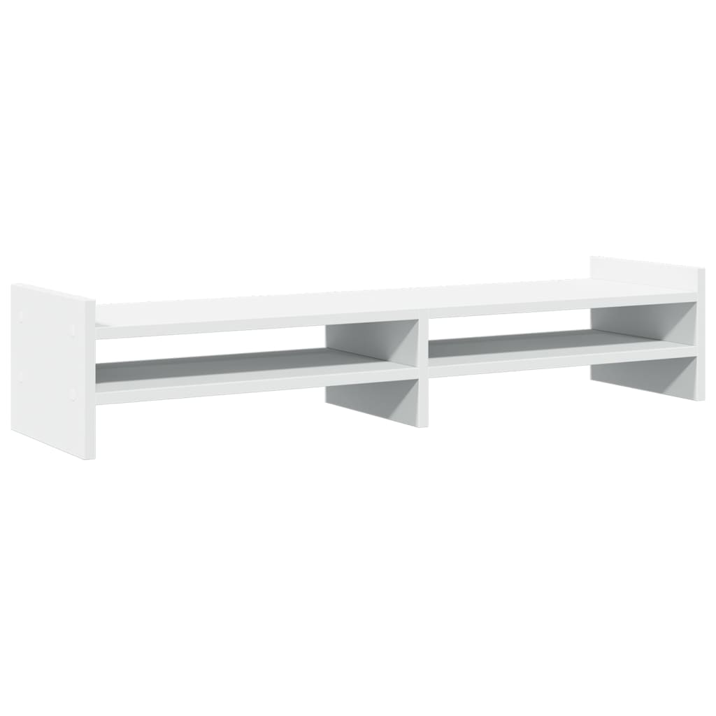 Monitorstandaard 100x27x20 cm bewerkt hout wit