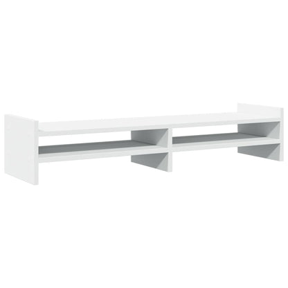 Monitorstandaard 100x27x20 cm bewerkt hout wit