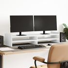 Monitorstandaard 100x27x20 cm bewerkt hout wit