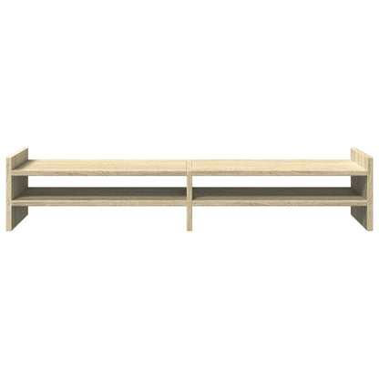 Monitorstandaard 100x27x20 cm bewerkt hout sonoma eikenkleurig