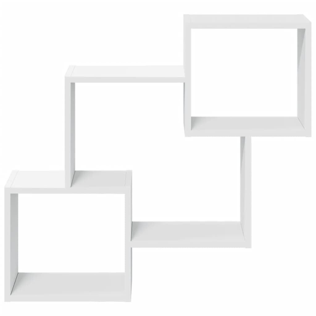 Wandkast 78x18x71 cm bewerkt hout wit