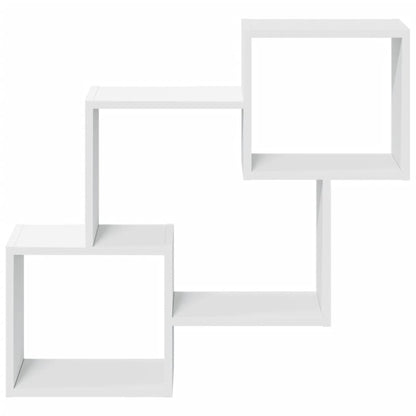 Wandkast 78x18x71 cm bewerkt hout wit