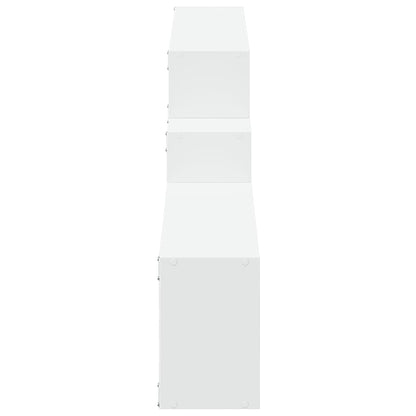 Wandkast 158x18x53 cm bewerkt hout wit