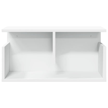 Wandkast 60x20x30 cm bewerkt hout wit