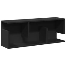 Wandkast 80x20x30 cm bewerkt hout zwart