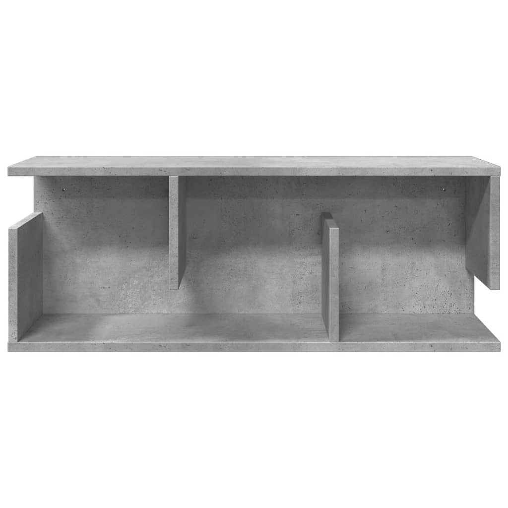 Wandkast 80x20x30 cm bewerkt hout betongrijs