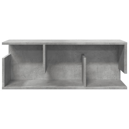 Wandkast 80x20x30 cm bewerkt hout betongrijs