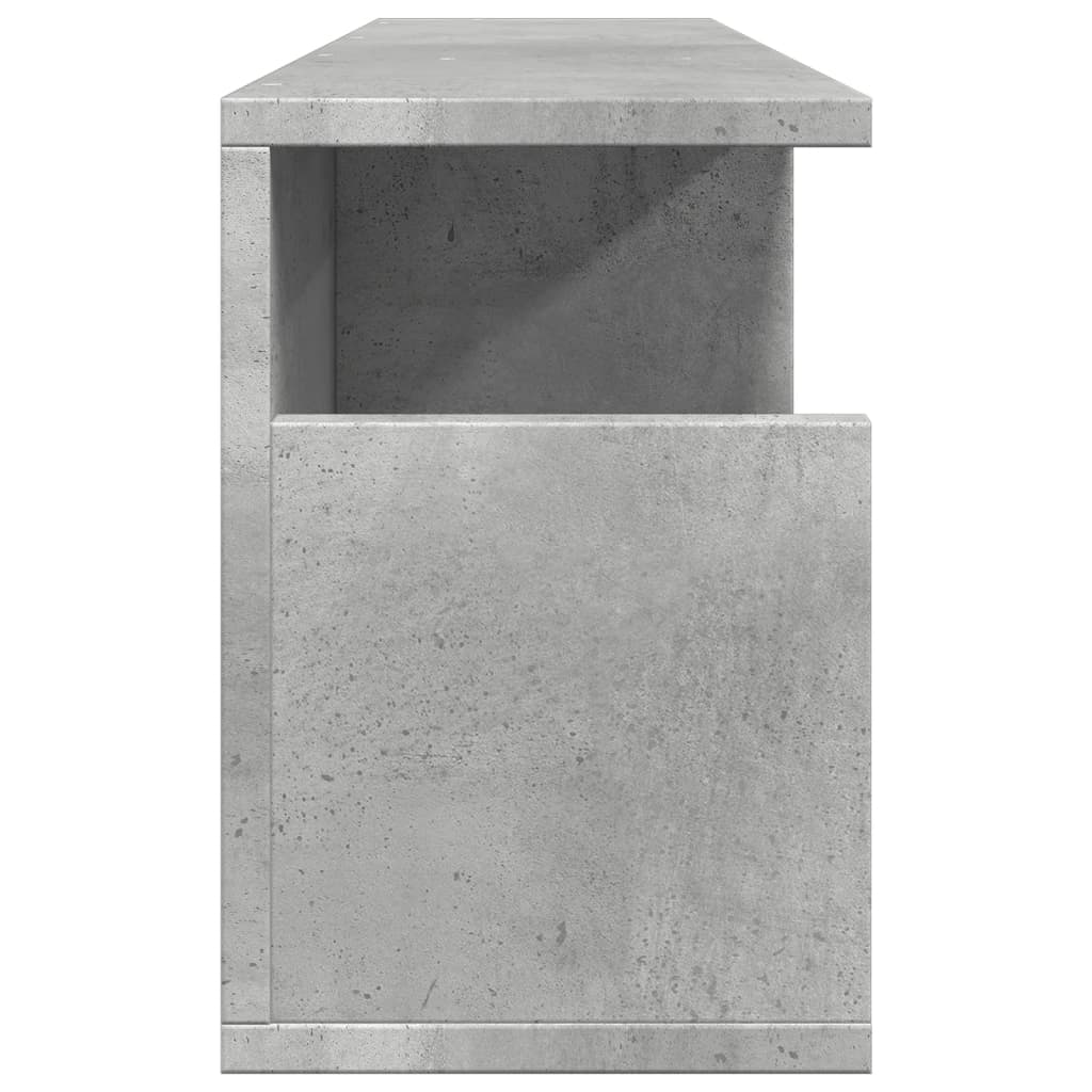 Wandkast 80x20x30 cm bewerkt hout betongrijs