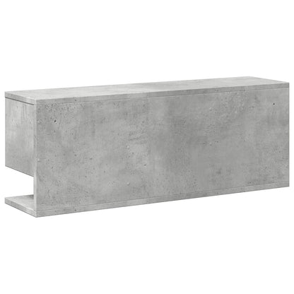 Wandkast 80x20x30 cm bewerkt hout betongrijs