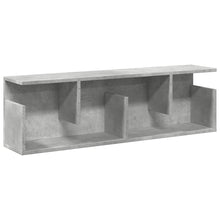 Wandkast 100x20x30 cm bewerkt hout betongrijs