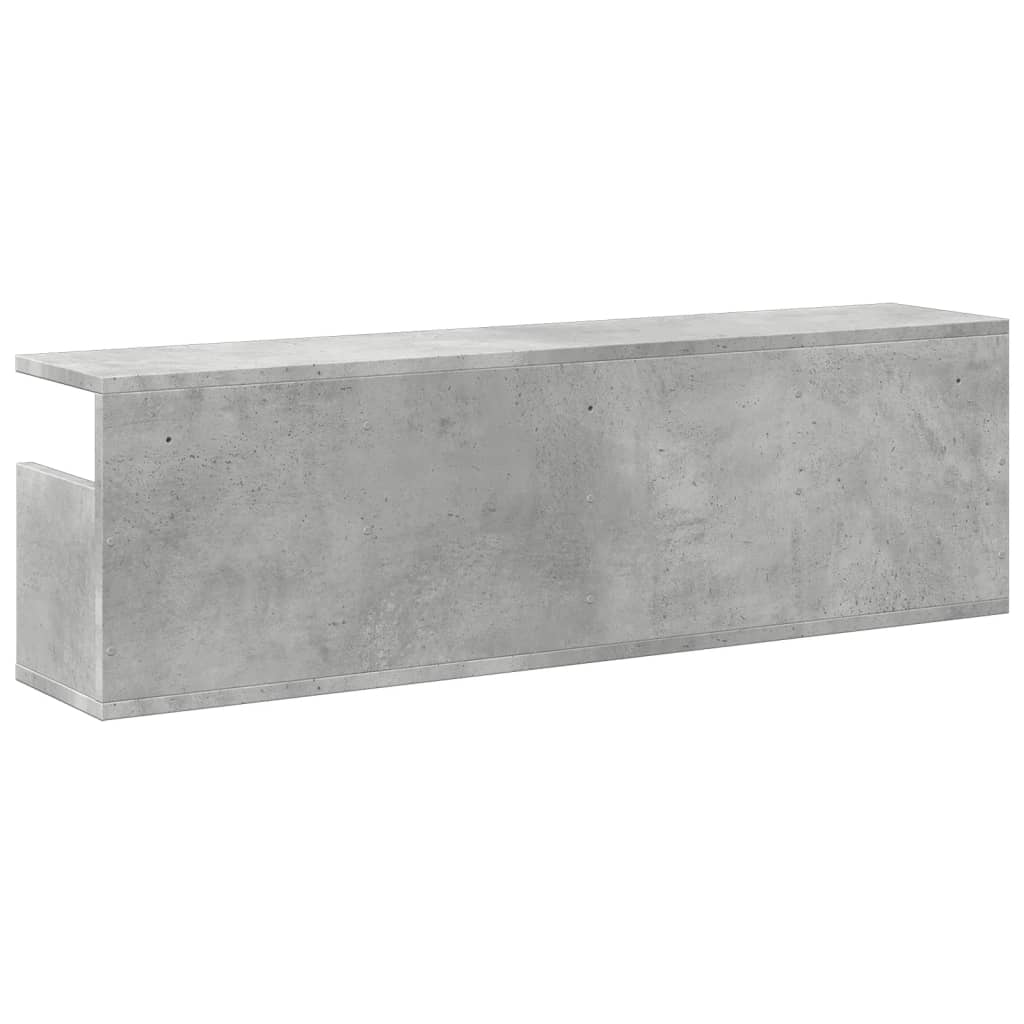 Wandkast 100x20x30 cm bewerkt hout betongrijs