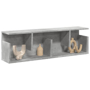 Wall cabinet 100x20x30 cm treated wood concrete grey