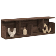 Wandkast 100x20x30 cm bewerkt hout bruin