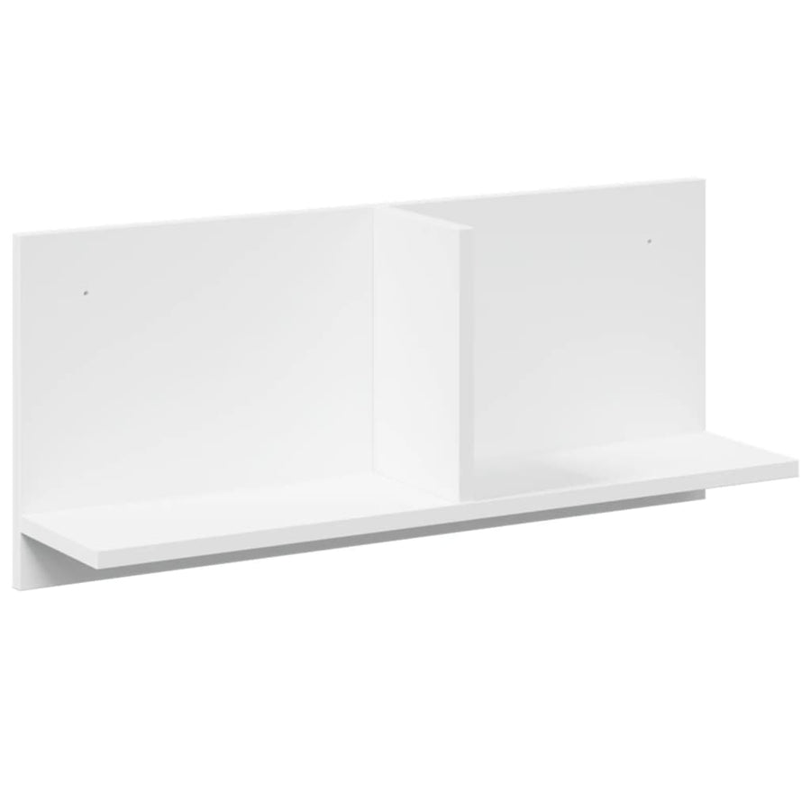 Wandkast 70x16,5x30 cm bewerkt hout wit