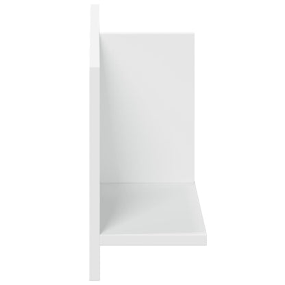 Wandkast 70x16,5x30 cm bewerkt hout wit