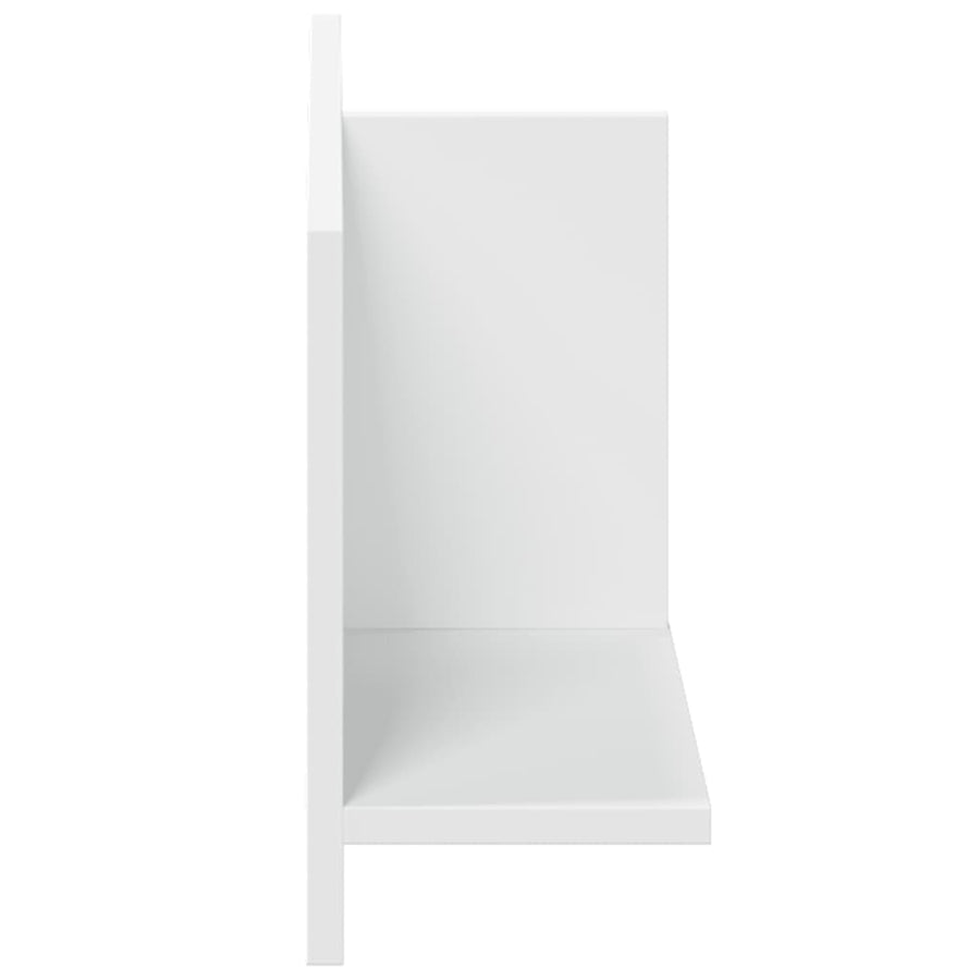 Wandkast 70x16,5x30 cm bewerkt hout wit