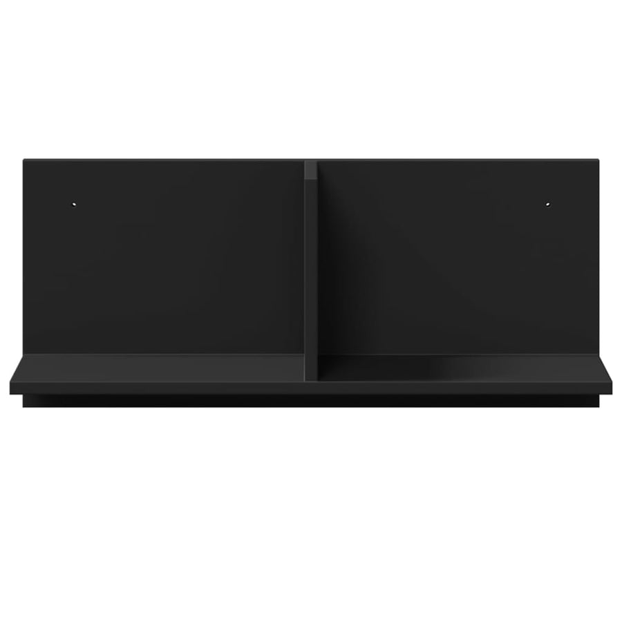Wandkast 70x16,5x30 cm bewerkt hout zwart