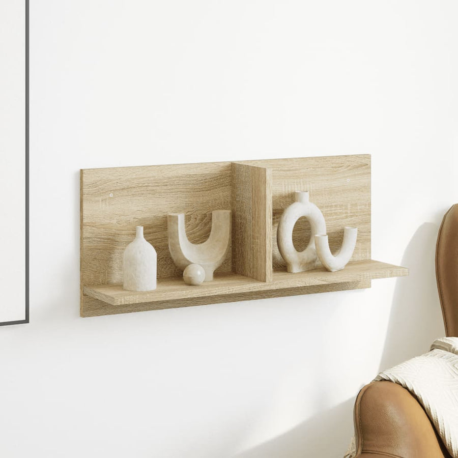 Wandkast 70x16,5x30 cm bewerkt hout sonoma eikenkleurig