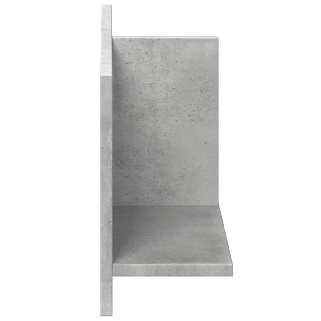 Wandkast 70x16,5x30 cm bewerkt hout betongrijs