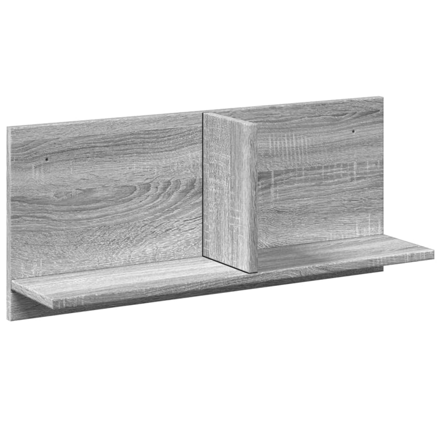 Wandkast 70x16,5x30 cm bewerkt hout grijs sonoma eiken