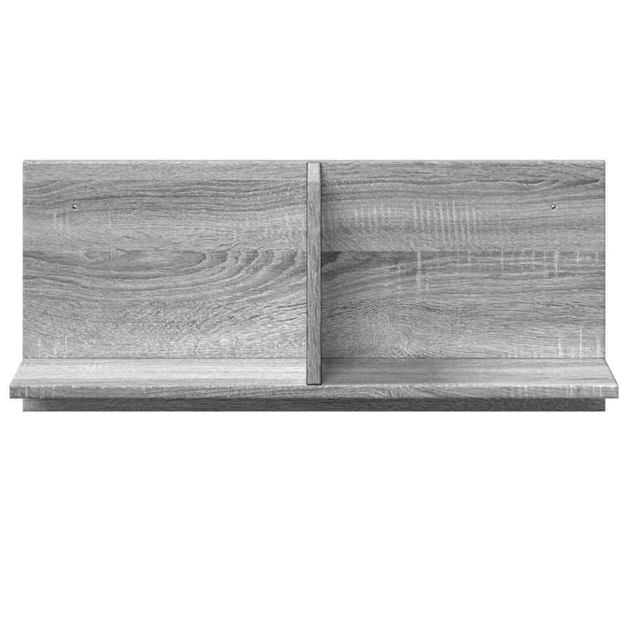 Wandkast 70x16,5x30 cm bewerkt hout grijs sonoma eiken