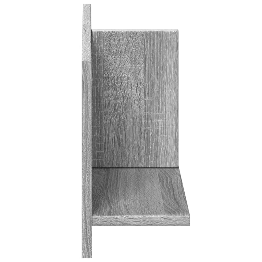 Wandkast 70x16,5x30 cm bewerkt hout grijs sonoma eiken