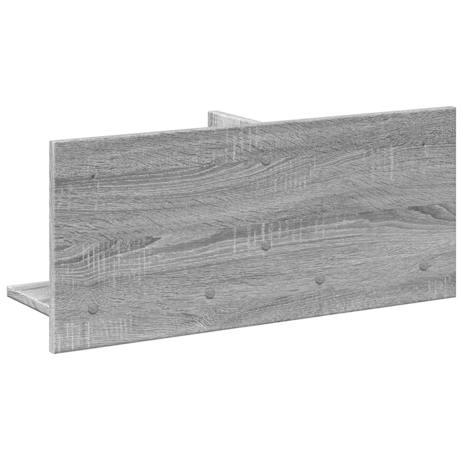 Wandkast 70x16,5x30 cm bewerkt hout grijs sonoma eiken