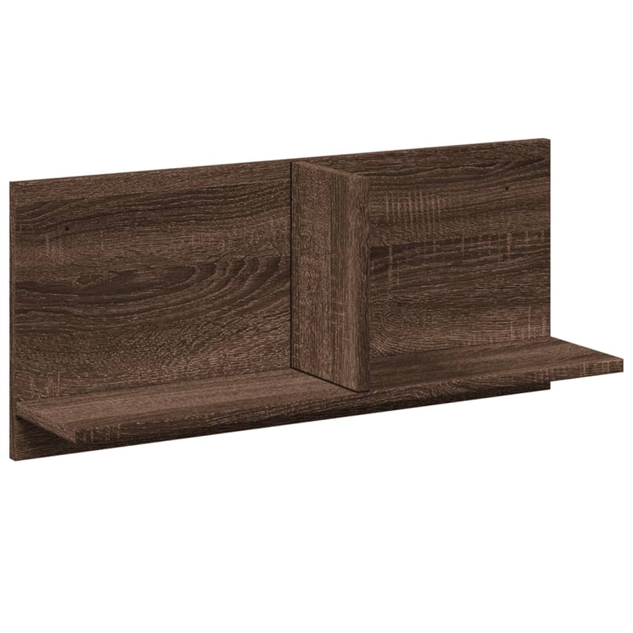 Wandkast 70x16,5x30 cm bewerkt hout bruin eikenkleur