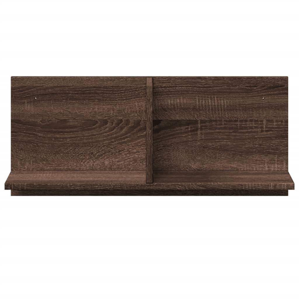 Wandkast 70x16,5x30 cm bewerkt hout bruin eikenkleur