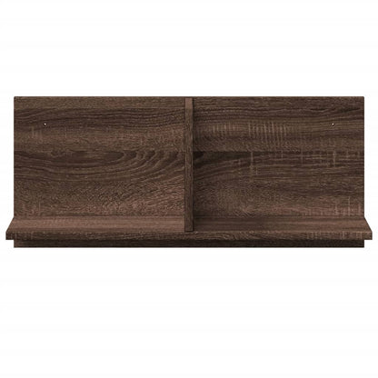 Wandkast 70x16,5x30 cm bewerkt hout bruin eikenkleur