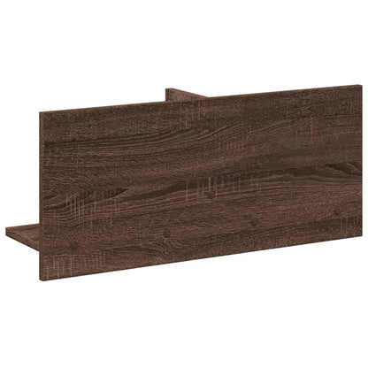 Wandkast 70x16,5x30 cm bewerkt hout bruin eikenkleur