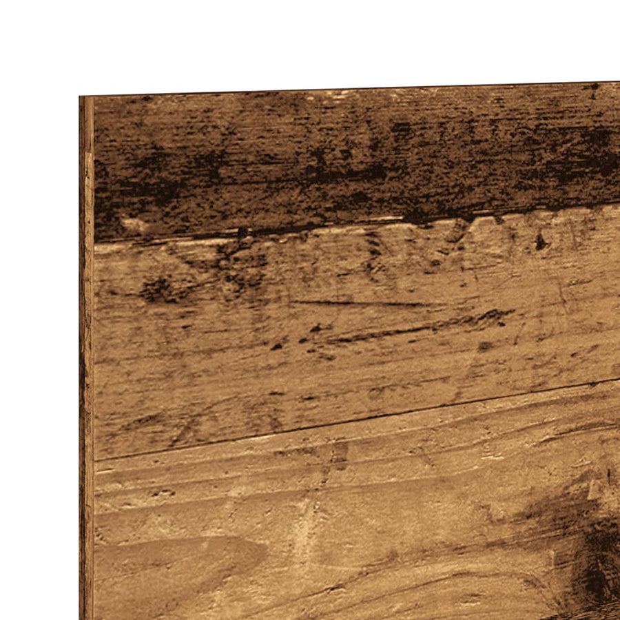 Wandkast 70x16,5x30 cm bewerkt hout oud houtkleurig