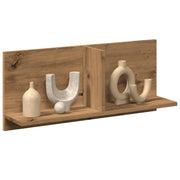 Wandkast 70x16,5x30 cm bewerkt hout eikenkleurig