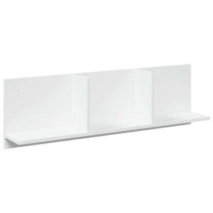 Wandkast 100x16,5x30 cm bewerkt hout wit