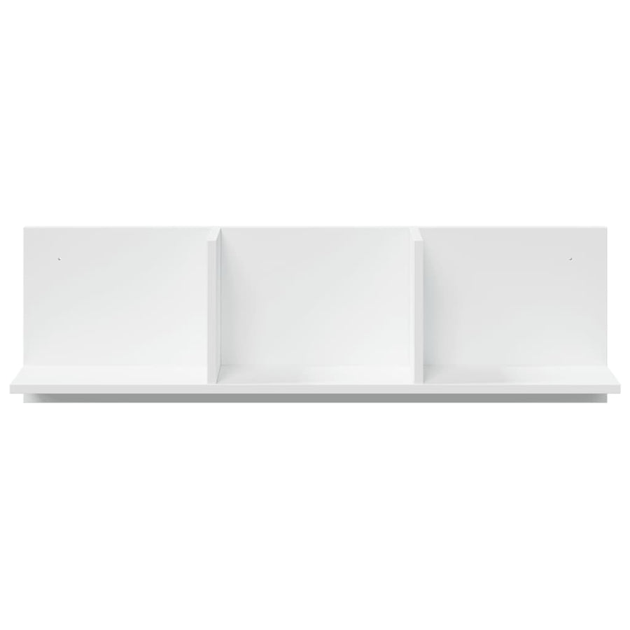Wandkast 100x16,5x30 cm bewerkt hout wit