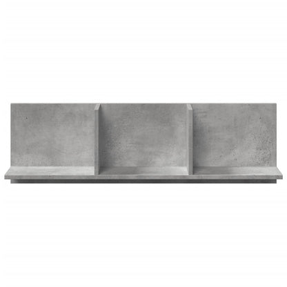 Wandkast 100x16,5x30 cm bewerkt hout betongrijs