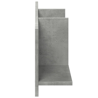 Wandkast 100x16,5x30 cm bewerkt hout betongrijs