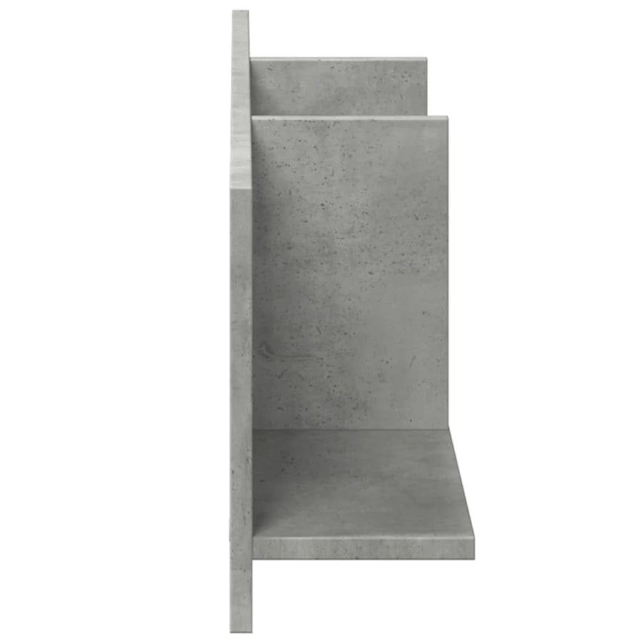 Wandkast 100x16,5x30 cm bewerkt hout betongrijs