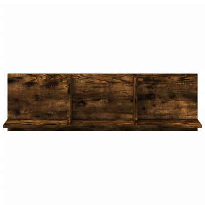 Wandkast 100x16,5x30 cm bewerkt hout gerookt eikenkleurig