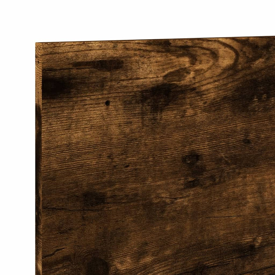 Wandkast 100x16,5x30 cm bewerkt hout gerookt eikenkleurig