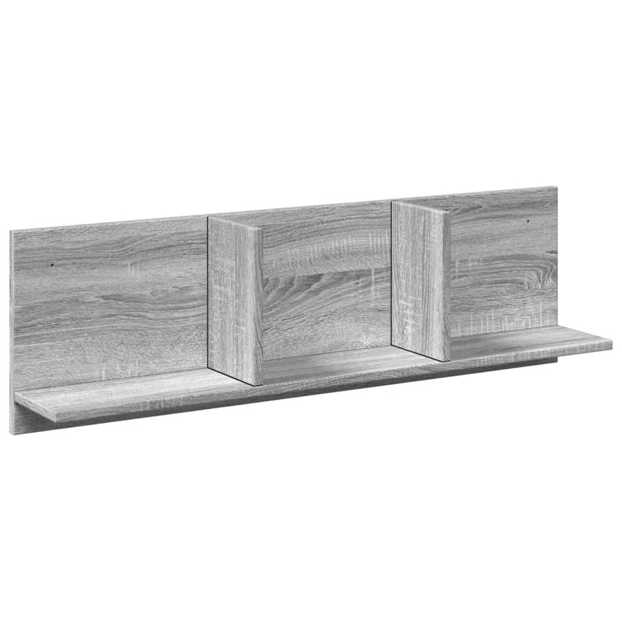 Wandkast 100x16,5x30 cm bewerkt hout grijs sonoma eikenkleurig