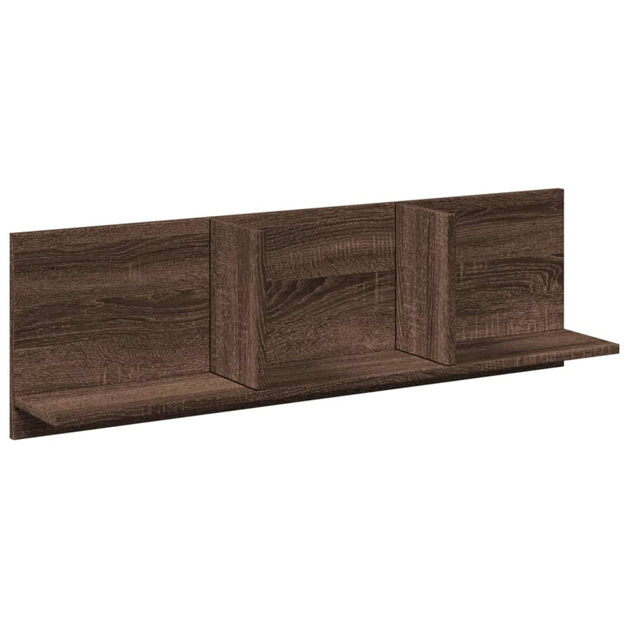 Wandkast 100x16,5x30 cm bewerkt hout bruin eikenkleur