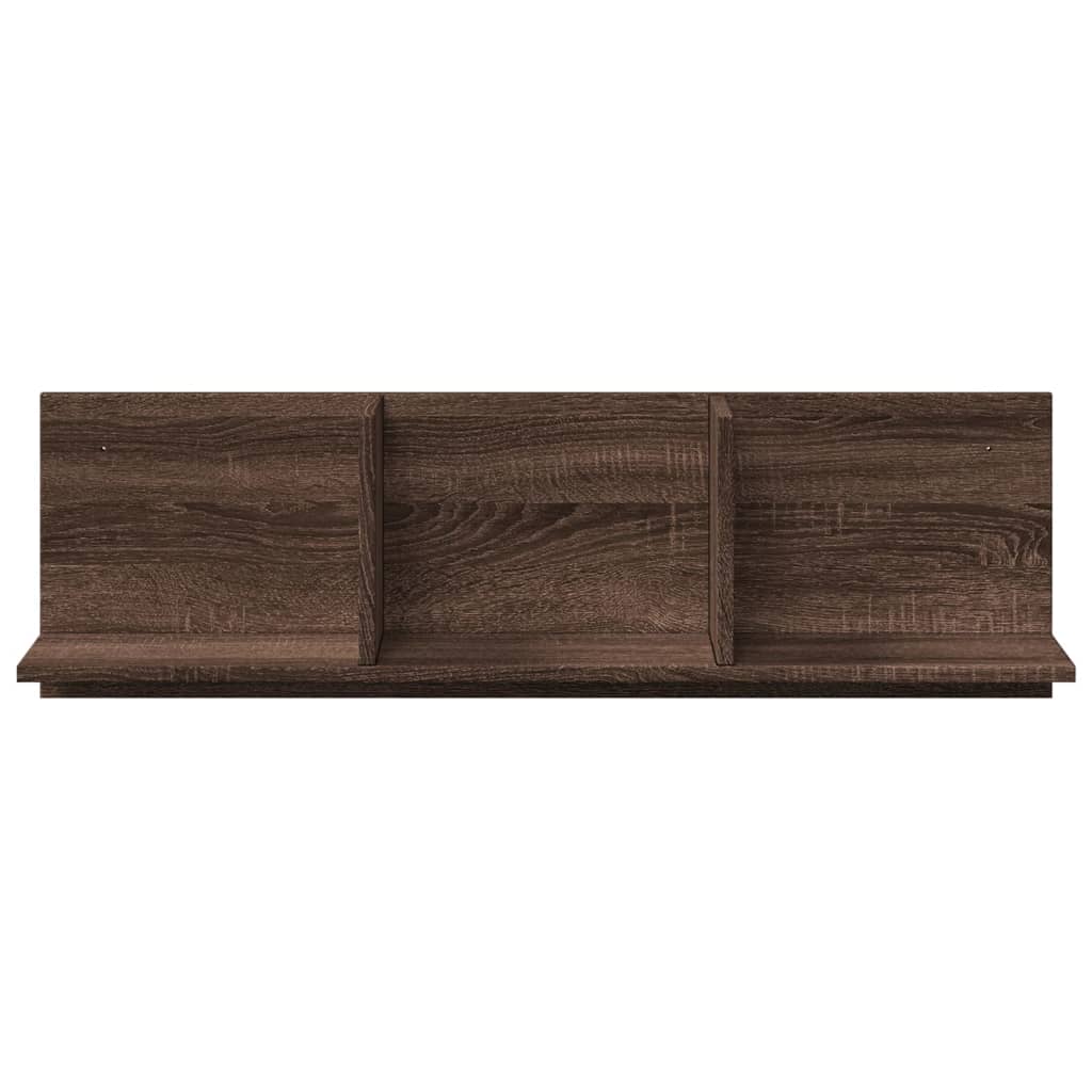 Wandkast 100x16,5x30 cm bewerkt hout bruin eikenkleur