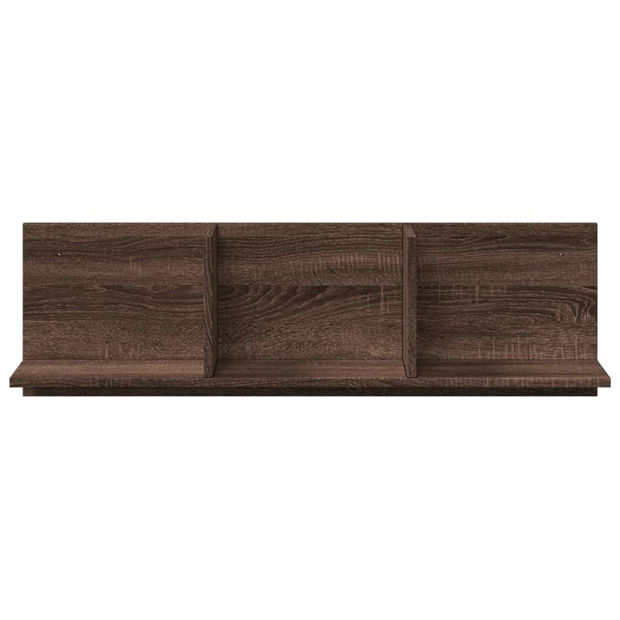 Wandkast 100x16,5x30 cm bewerkt hout bruin eikenkleur