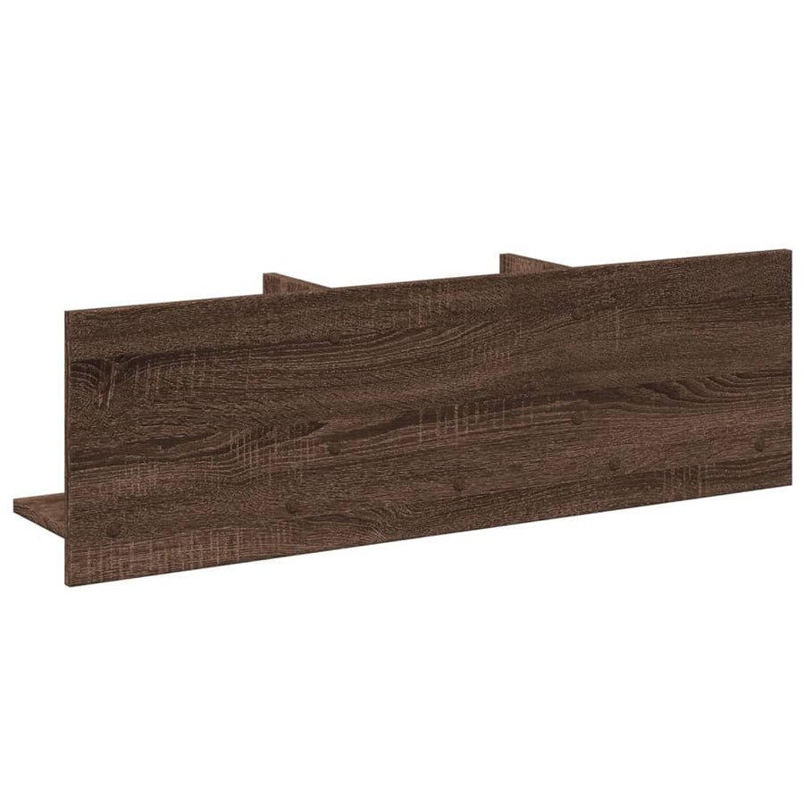 Wandkast 100x16,5x30 cm bewerkt hout bruin eikenkleur