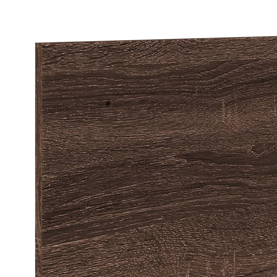 Wandkast 100x16,5x30 cm bewerkt hout bruin eikenkleur