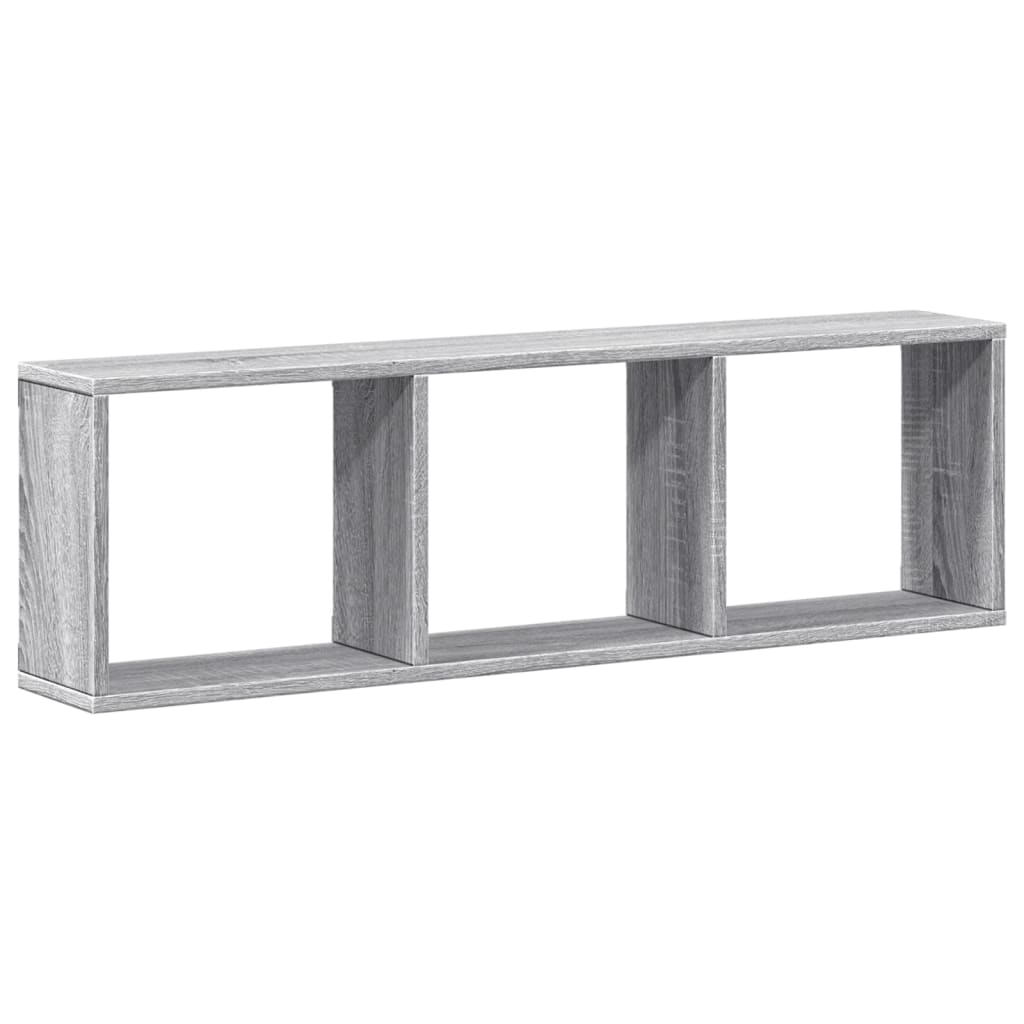 Wandkast Bewerkt Hout Eikenkleurig Grijs Sonoma 100 x 16 x 30 cm