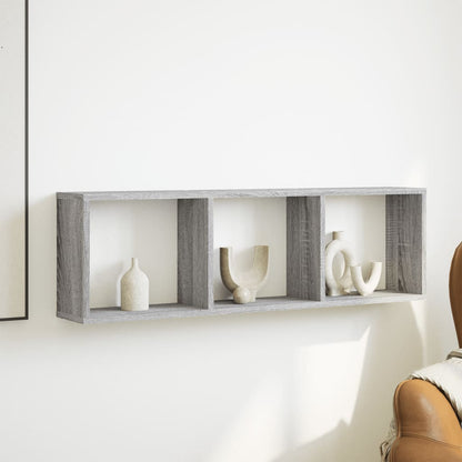 Wandkast Bewerkt Hout Eikenkleurig Grijs Sonoma 100 x 16 x 30 cm