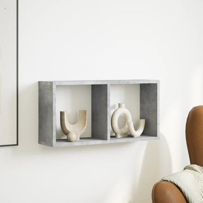 Wandkast 60x16x30 cm bewerkt hout betongrijs