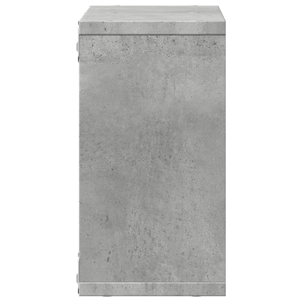 Wandkast 60x16x30 cm bewerkt hout betongrijs